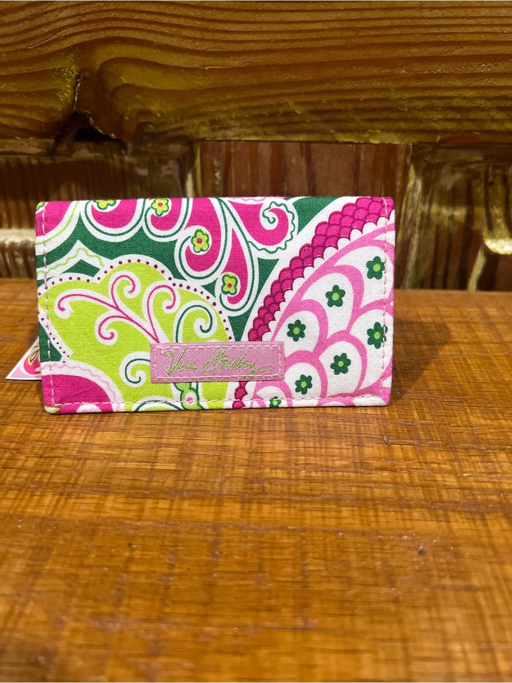 Vera Bradley Pink & Green Paisley Card Holder